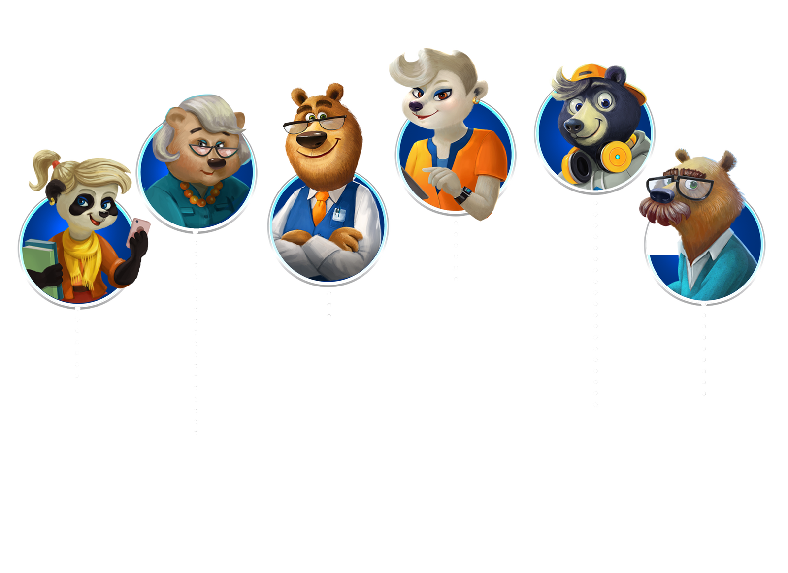All six members of the CyBear family