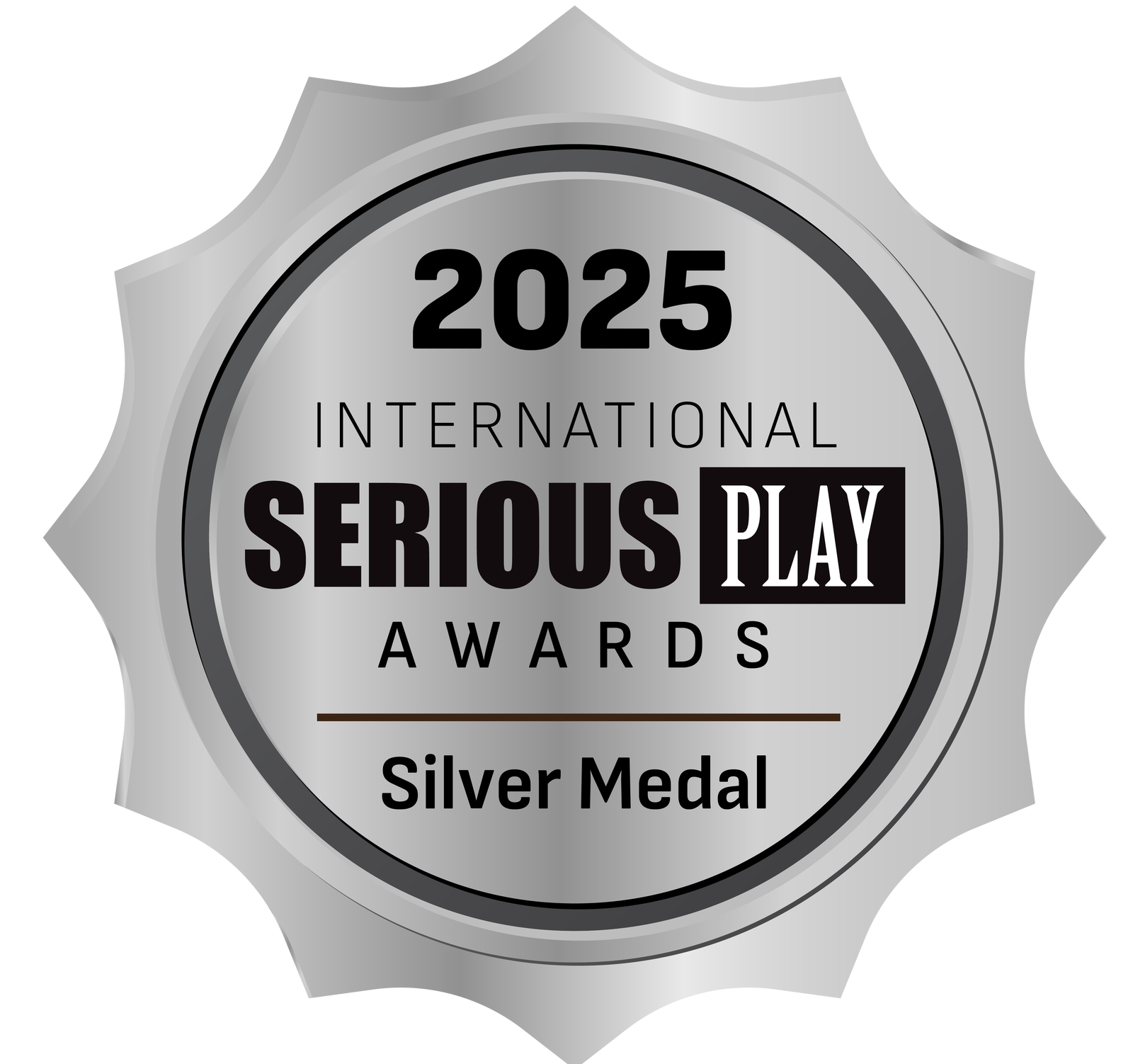Silver Award Digital Badge for the 2025 International Serious Play Awards