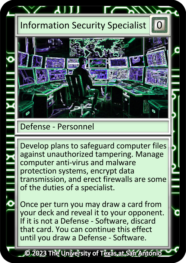 Information Security Specialist Defense-Personnel card