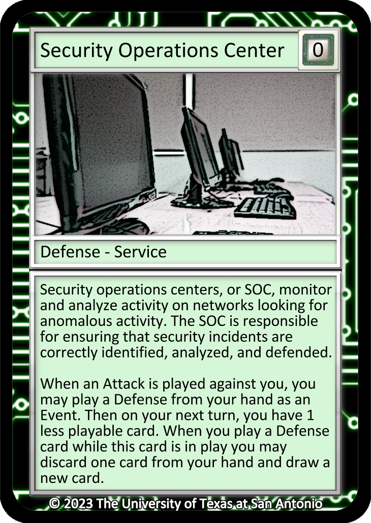 Security Operations Defense-Service card